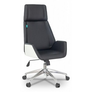 Кресло для руководителя _Optimum/WH/BLACK черный 590x690x1165-1285(BUR_1204096)