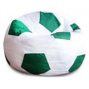 Кресло-мешок Мяч Бело-Зеленый Оксфорд    DRB_4062