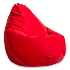 Кресло-мешок Красный Микровельвет L DRB_5013411