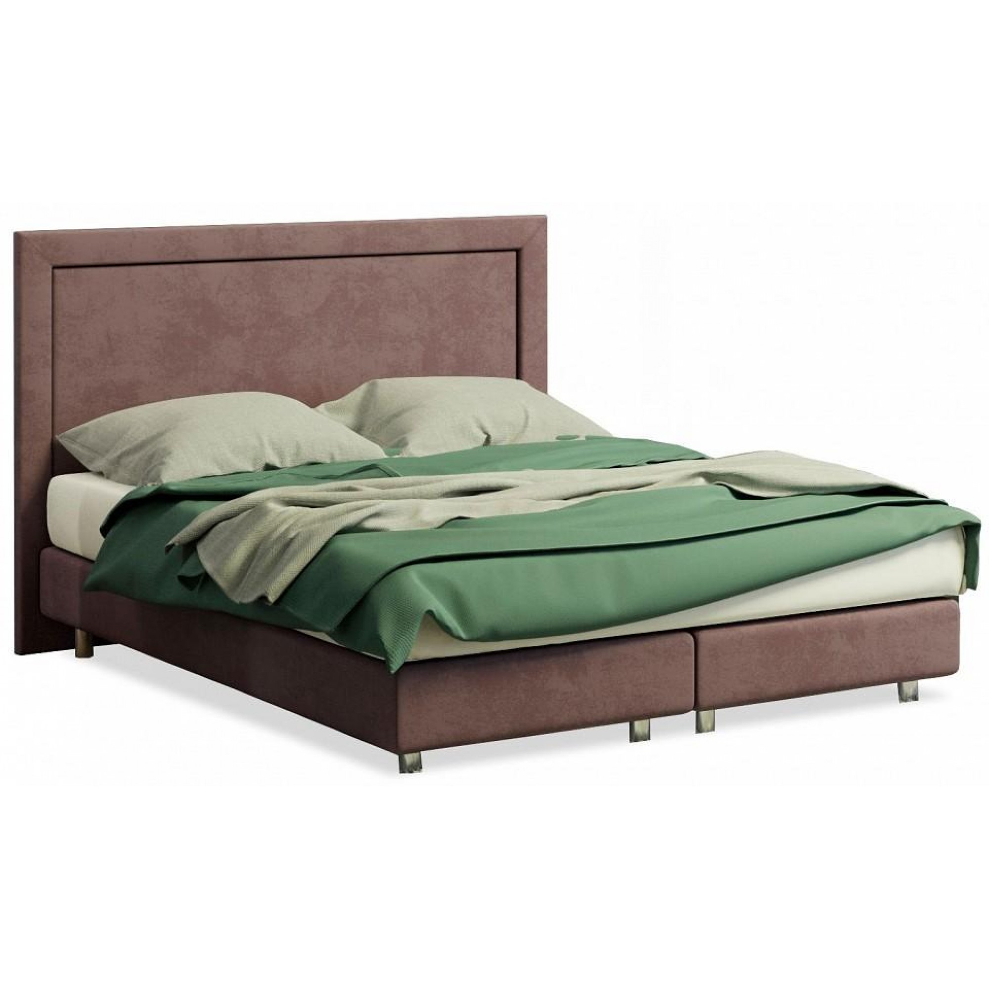 Кровать полутораспальная London Boxspring Elite  ORM_140-200-LondonBoxspringElite-UltraHotChocolate