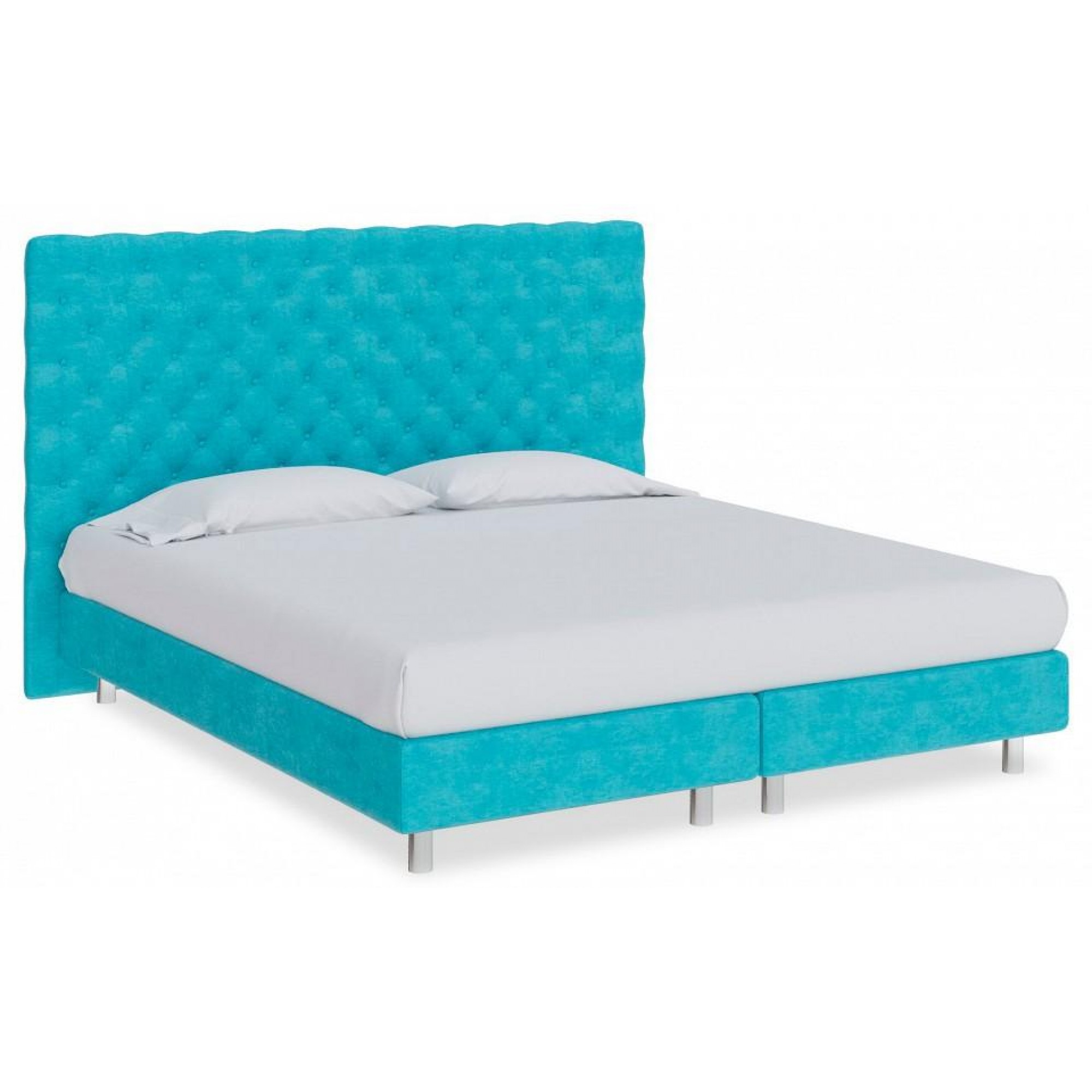 Кровать полутораспальная Paris Boxspring Elite  ORM_140-200-ParisBoxspringElite-LoftyAzure