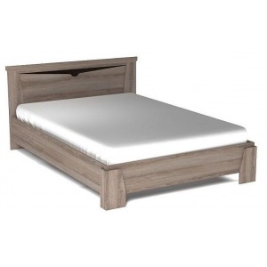 Кровать полутораспальная Гарда древесина коричневая светлая ясень <