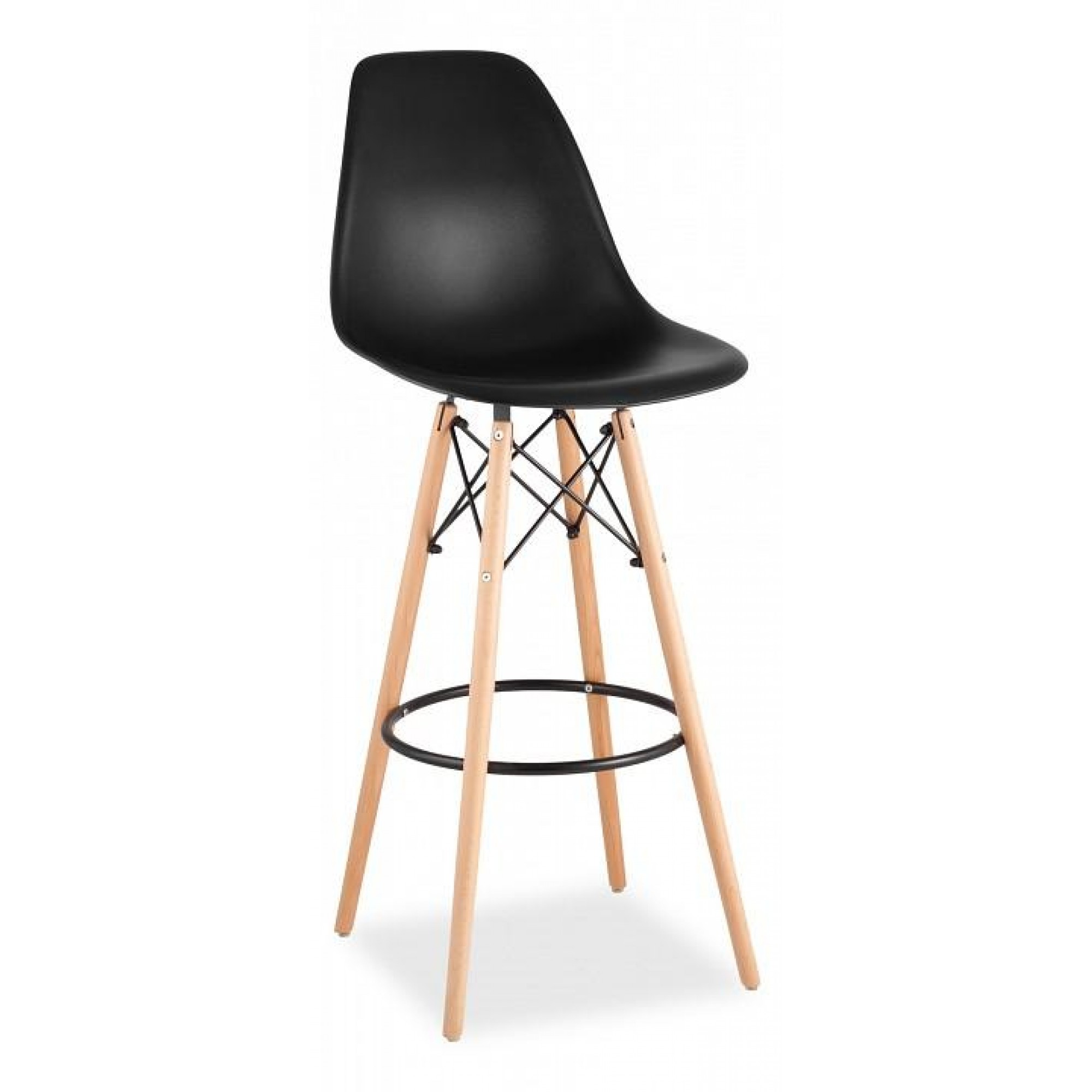 Стул барный Eames    SGR_8056H_BLACK_SEAT