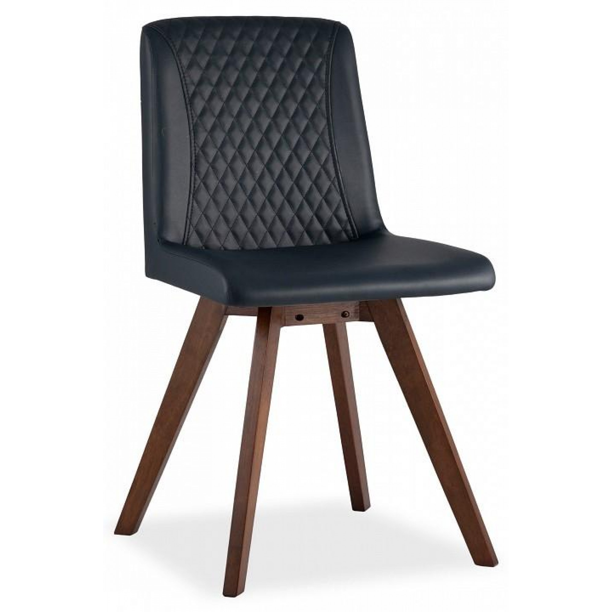 Набор из 4 стульев Marta древесина коричневая нейтральная орех SGR_LW1902-G_PU_DARK_BLUE_GRID-KOROB4