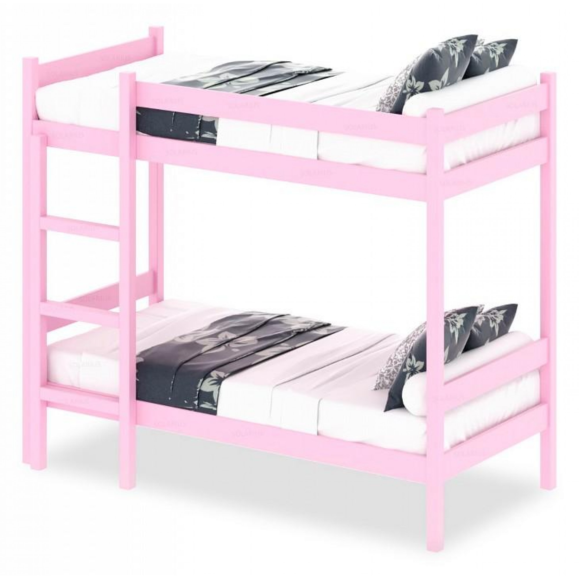 Кровать двухъярусная Solarius 1900x900 розовый    SLR_dvuh90190roz