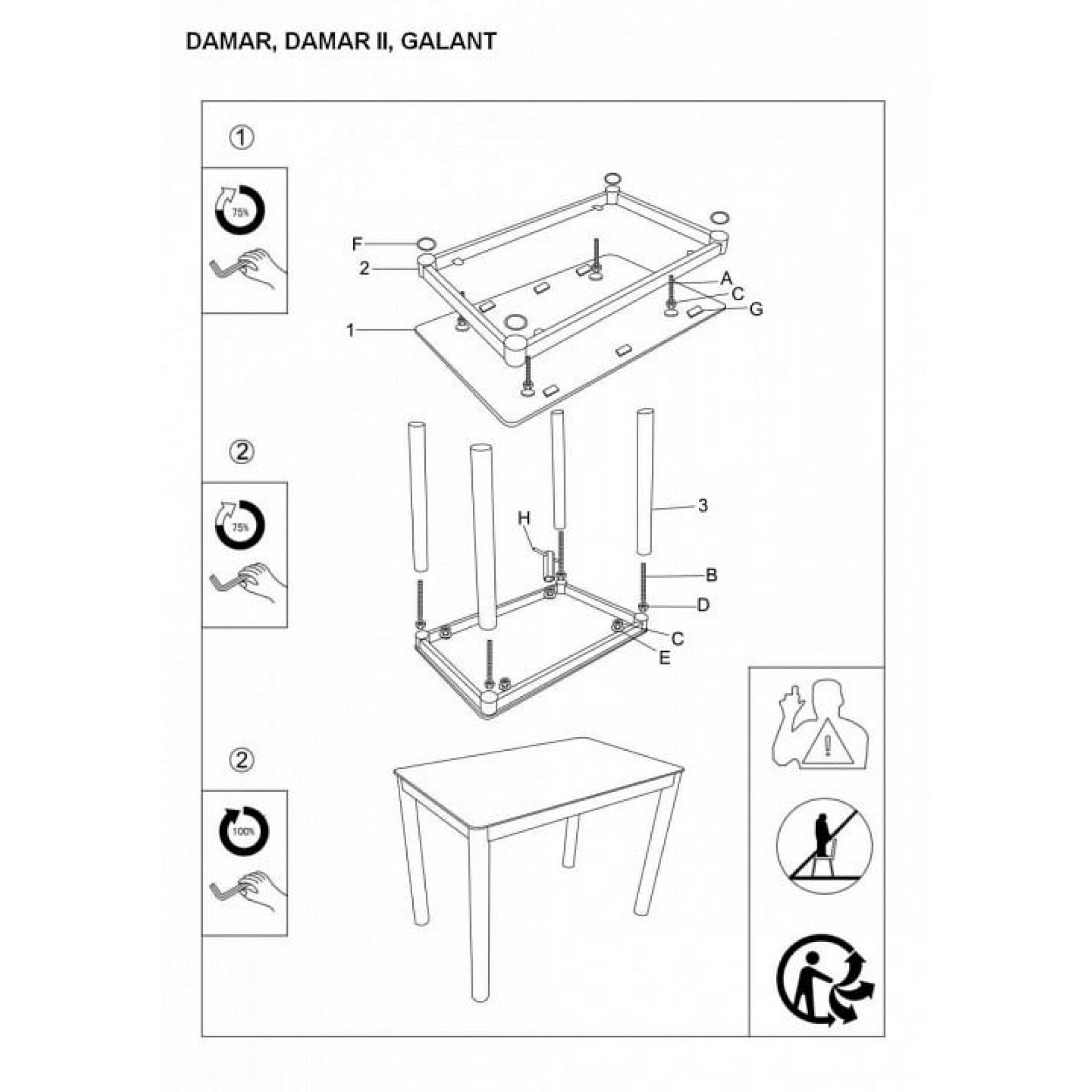 Стол обеденный Galant    SGN_GALANTK100X60