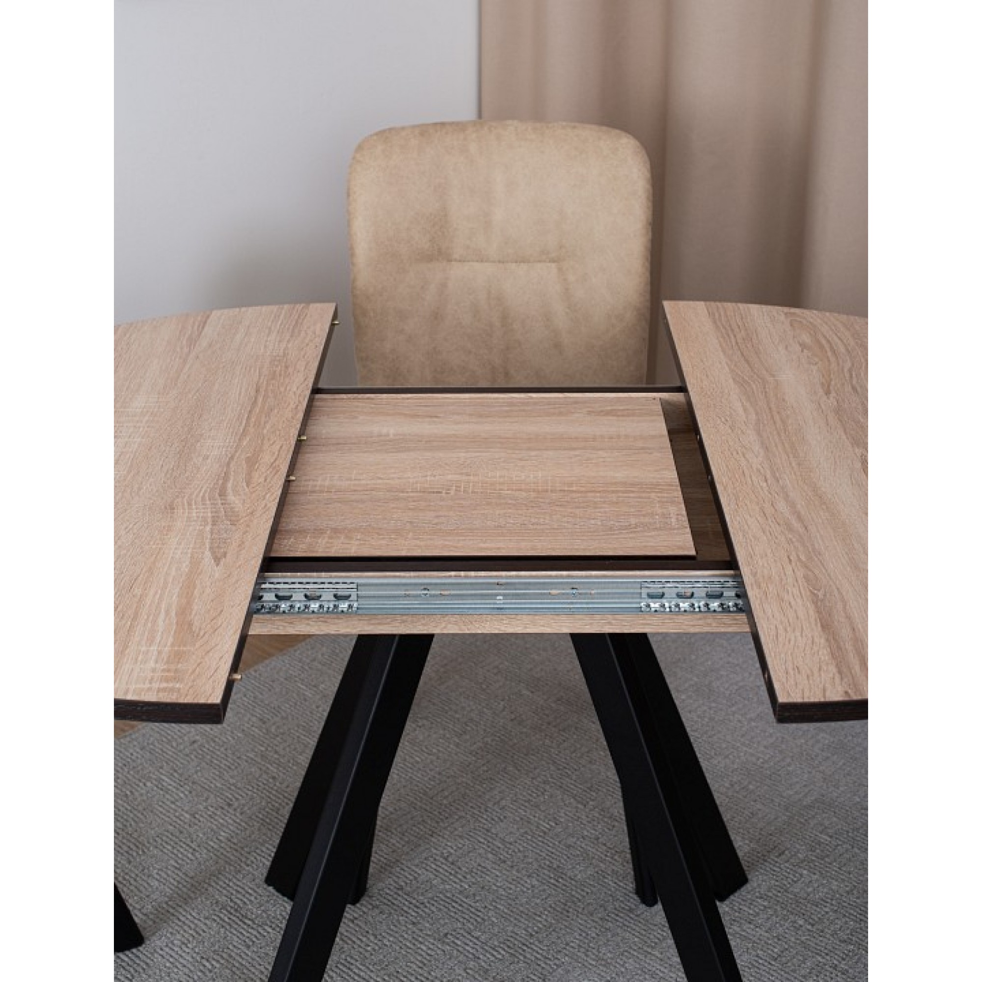 Стол обеденный Вита К древесина коричневая светлая орех DOM_Vita_K_OS_95_CHR