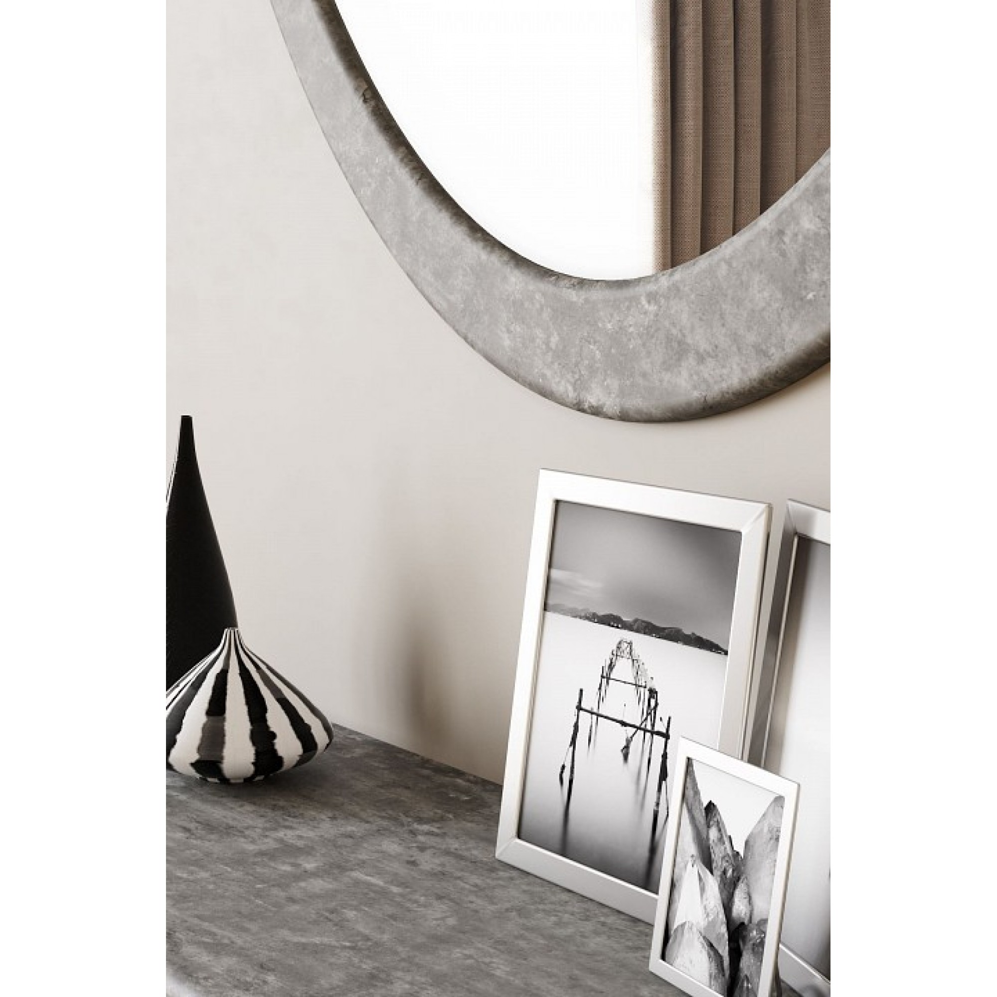 Зеркало настенное Телфорд вью серый 875x770x16(KLF_9348732906)