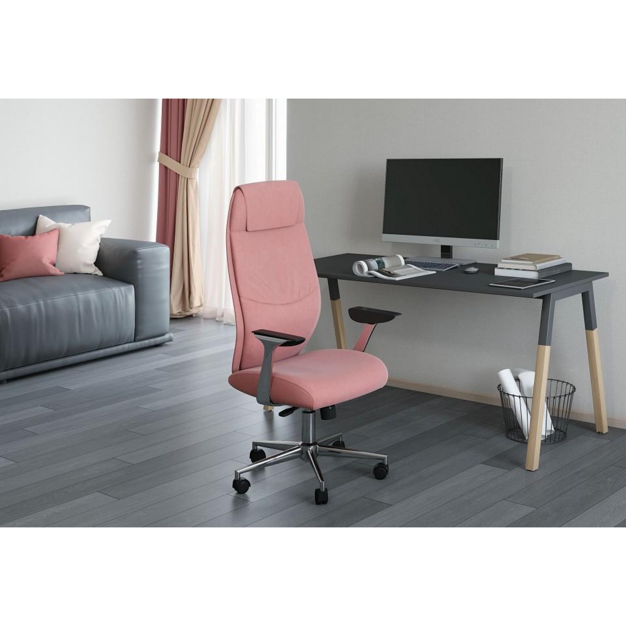 Кресло для руководителя Chairman Home Vista розовый CHA_7083050