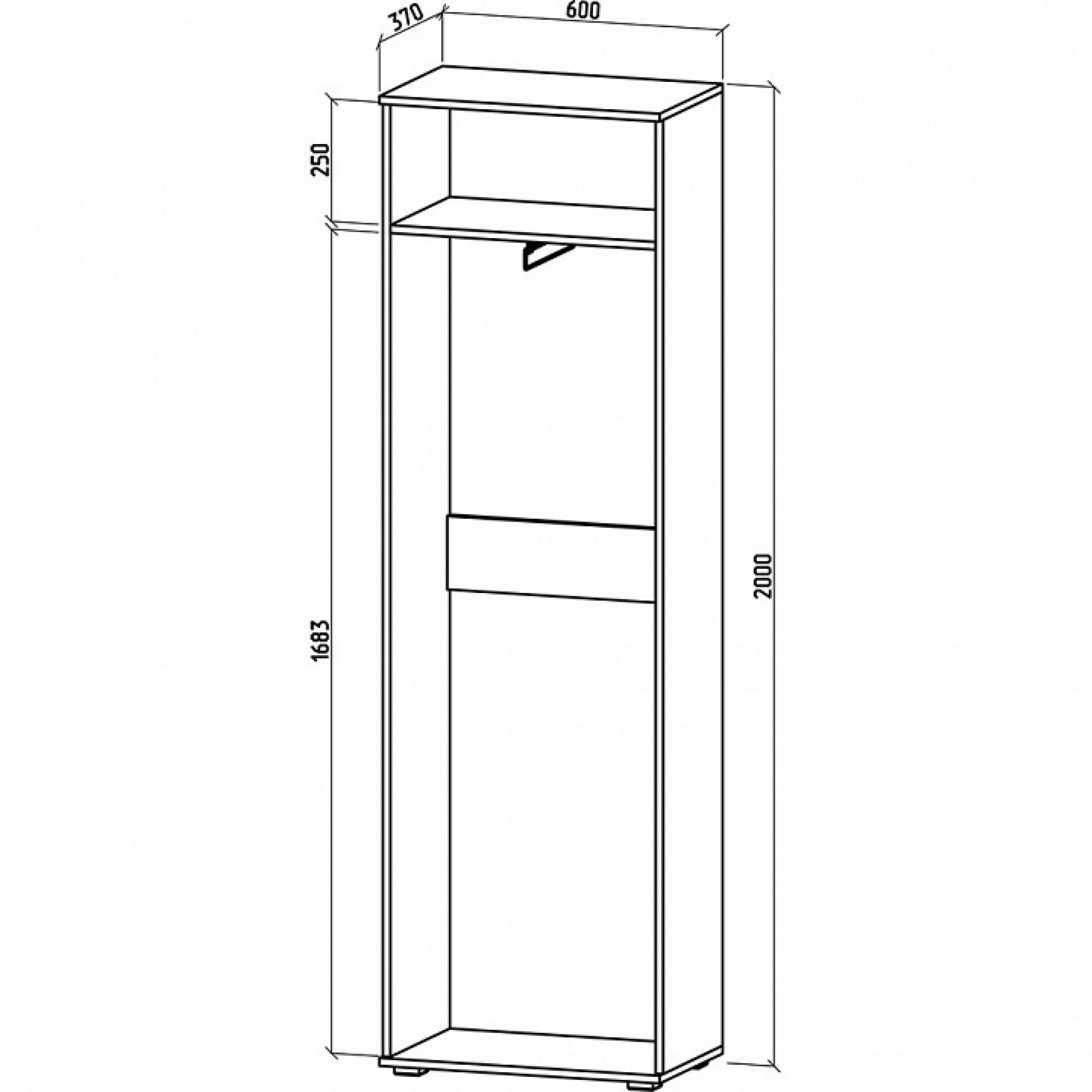 Шкаф платяной Тунис-4    MAS_SHT-4P-DAT