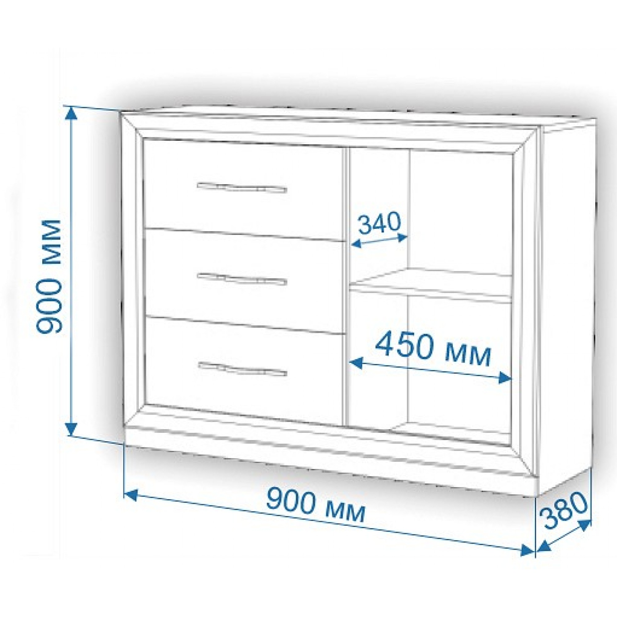 Комод Нобиле Км-120/38 ФГ    MER_Km-120-38-FG-SHKr