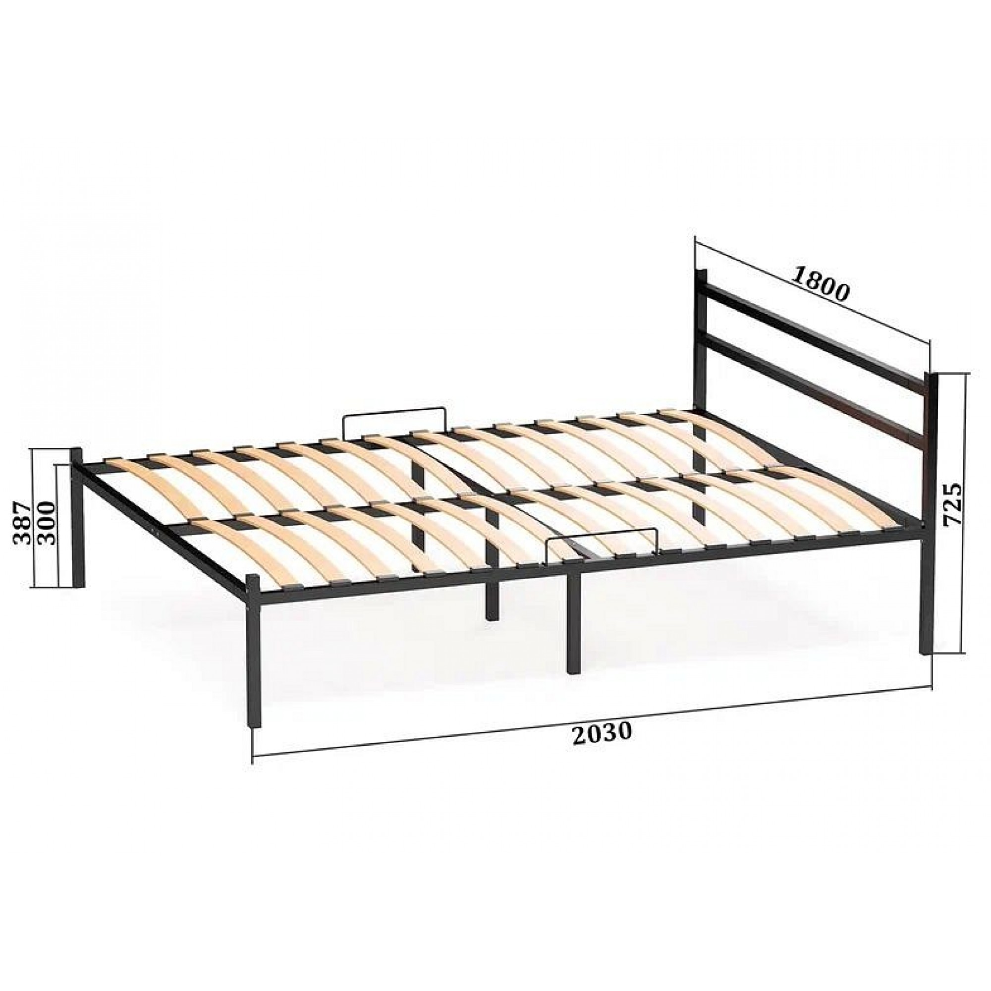 Кровать двуспальная Элимет 2000x1800    ELM_BP-00002068