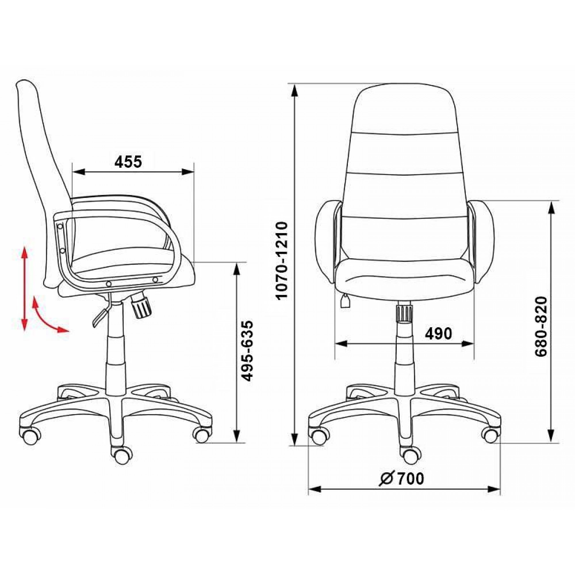 Кресло для руководителя CH-808AXSN/LBL+TW-11    BUR_1073932