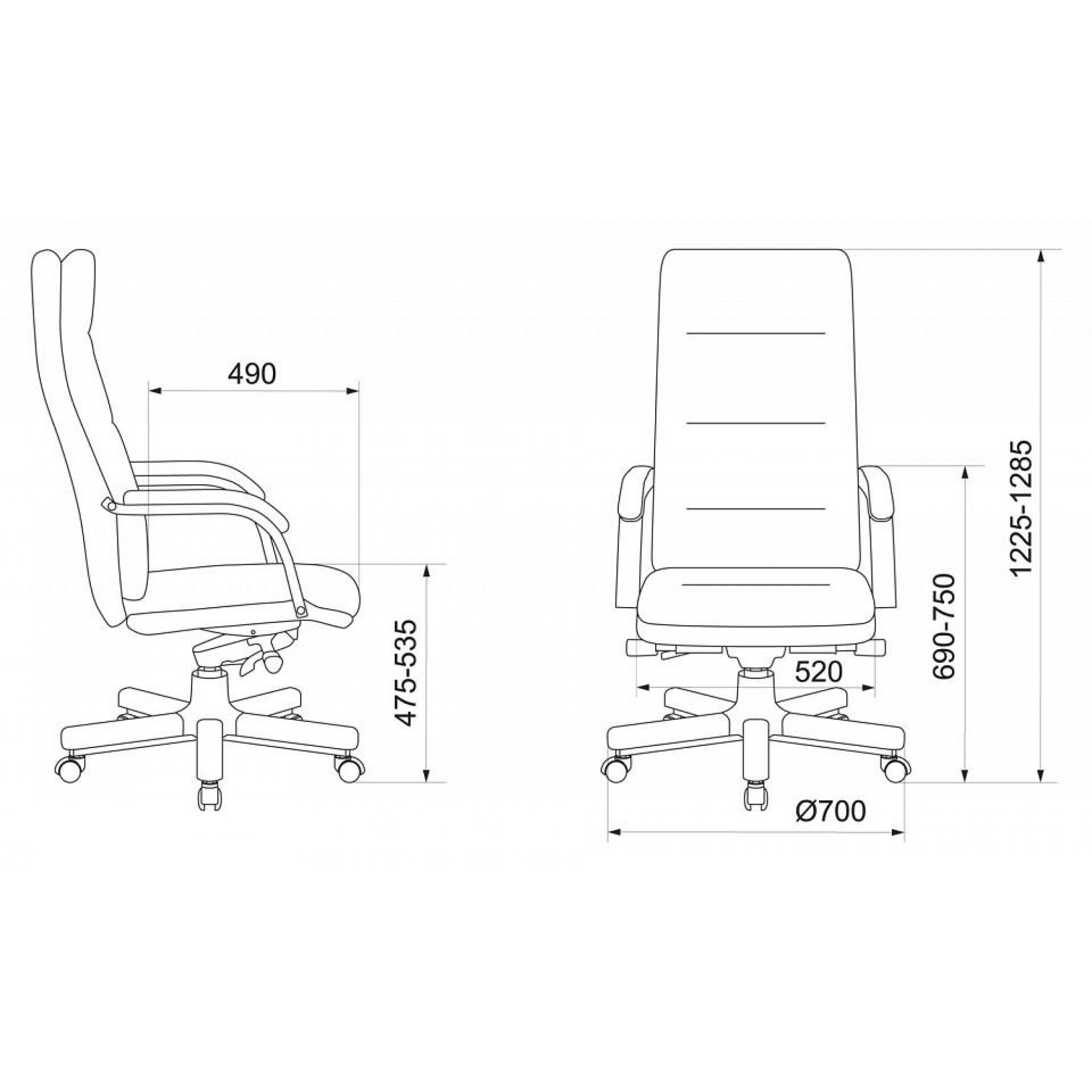 Кресло для руководителя T-9927Walnut/Ivory    BUR_1360715