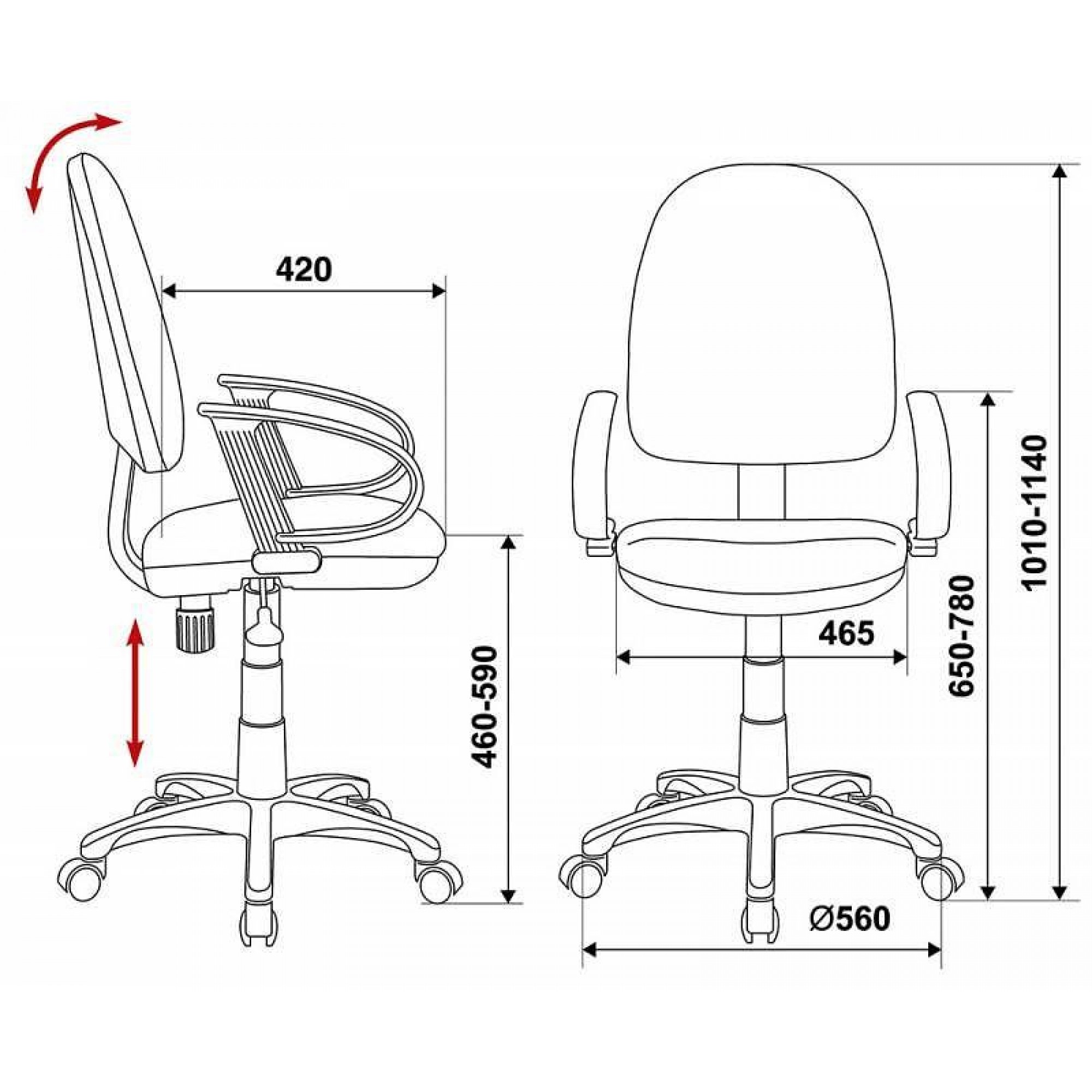 Кресло компьютерное CH-300/BLACK    BUR_491230