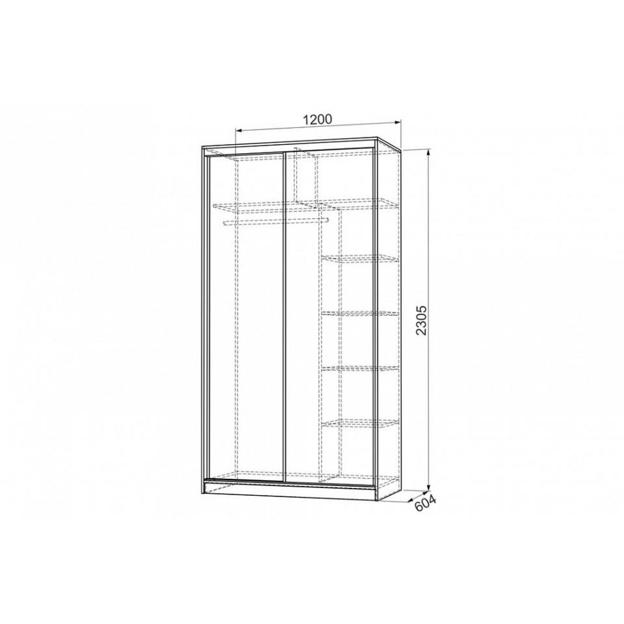 Шкаф-купе Рио 1-600 волны 1    MBS_SK-04R33_0144