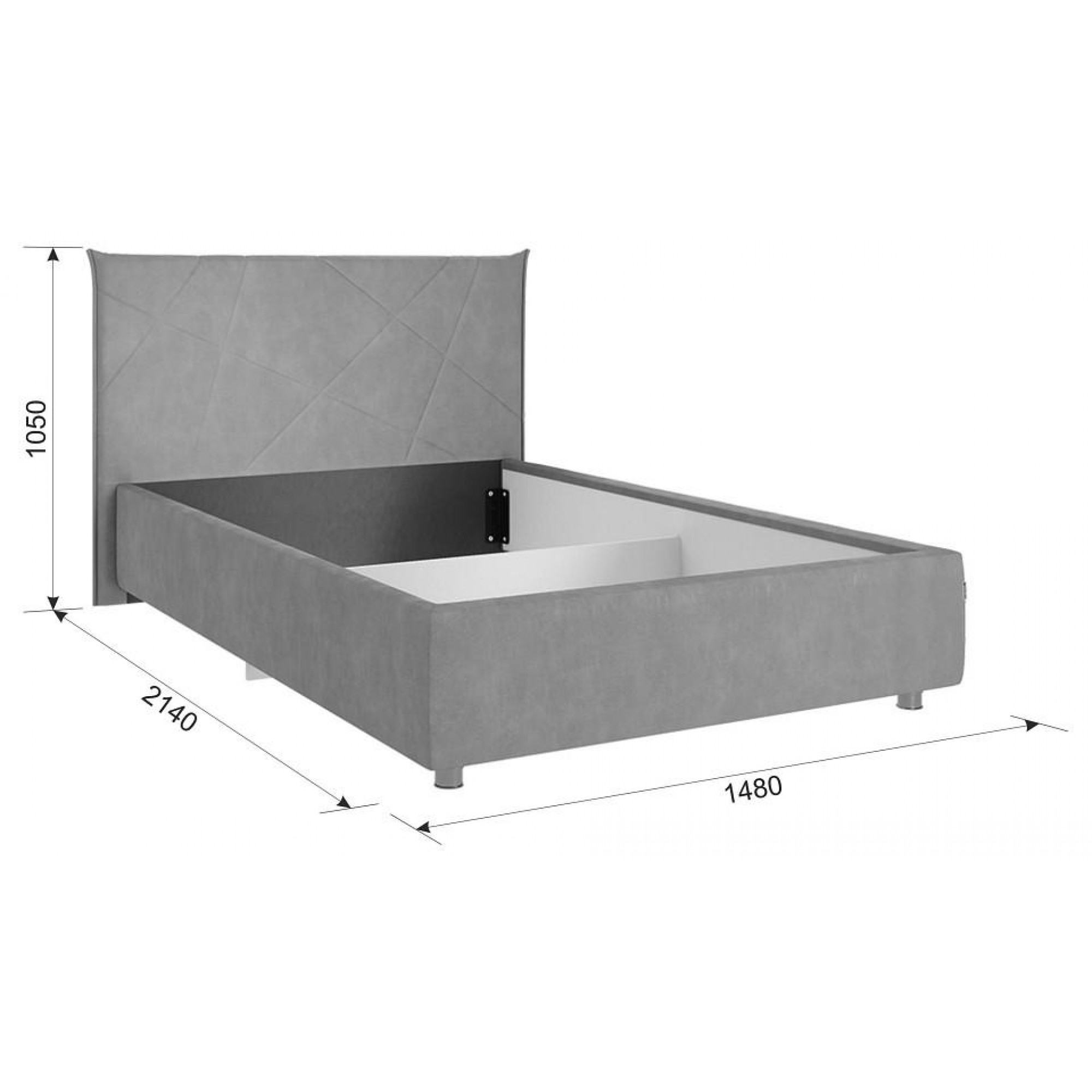 Кровать полутораспальная Квест    MBS_ZP-KM1-2-03-2078