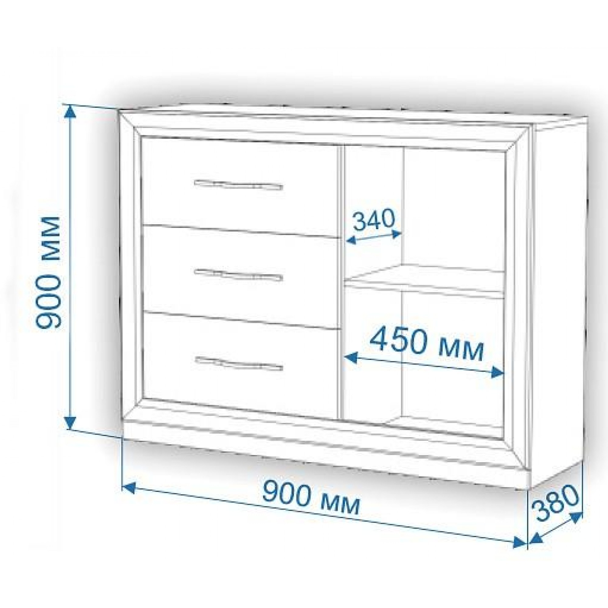 Комод Нобиле Км-120/38 ФГ    MER_Km-120-38-FG-KKo