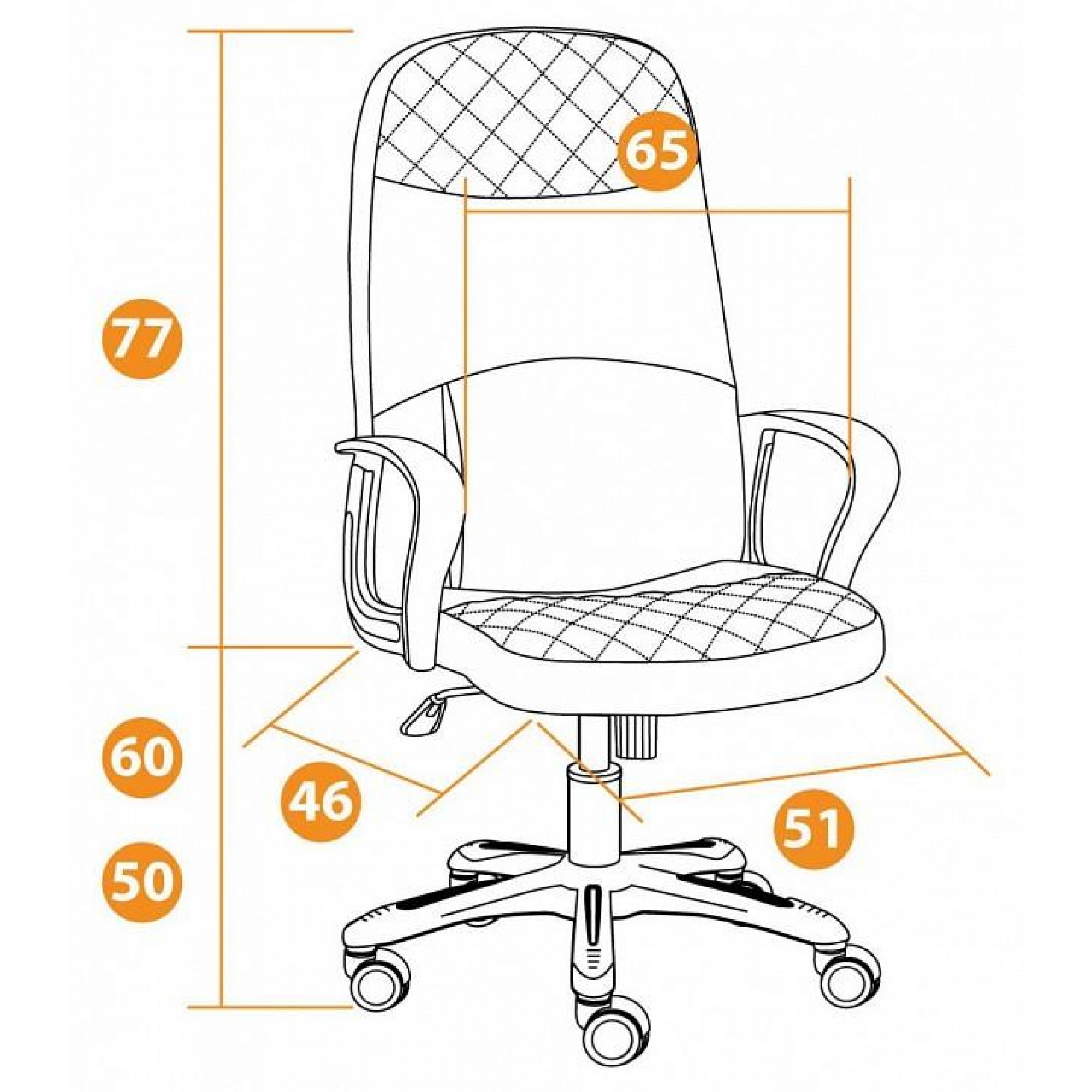 Кресло компьютерное Advance серый 650x460x1180-1280(TET_15380)