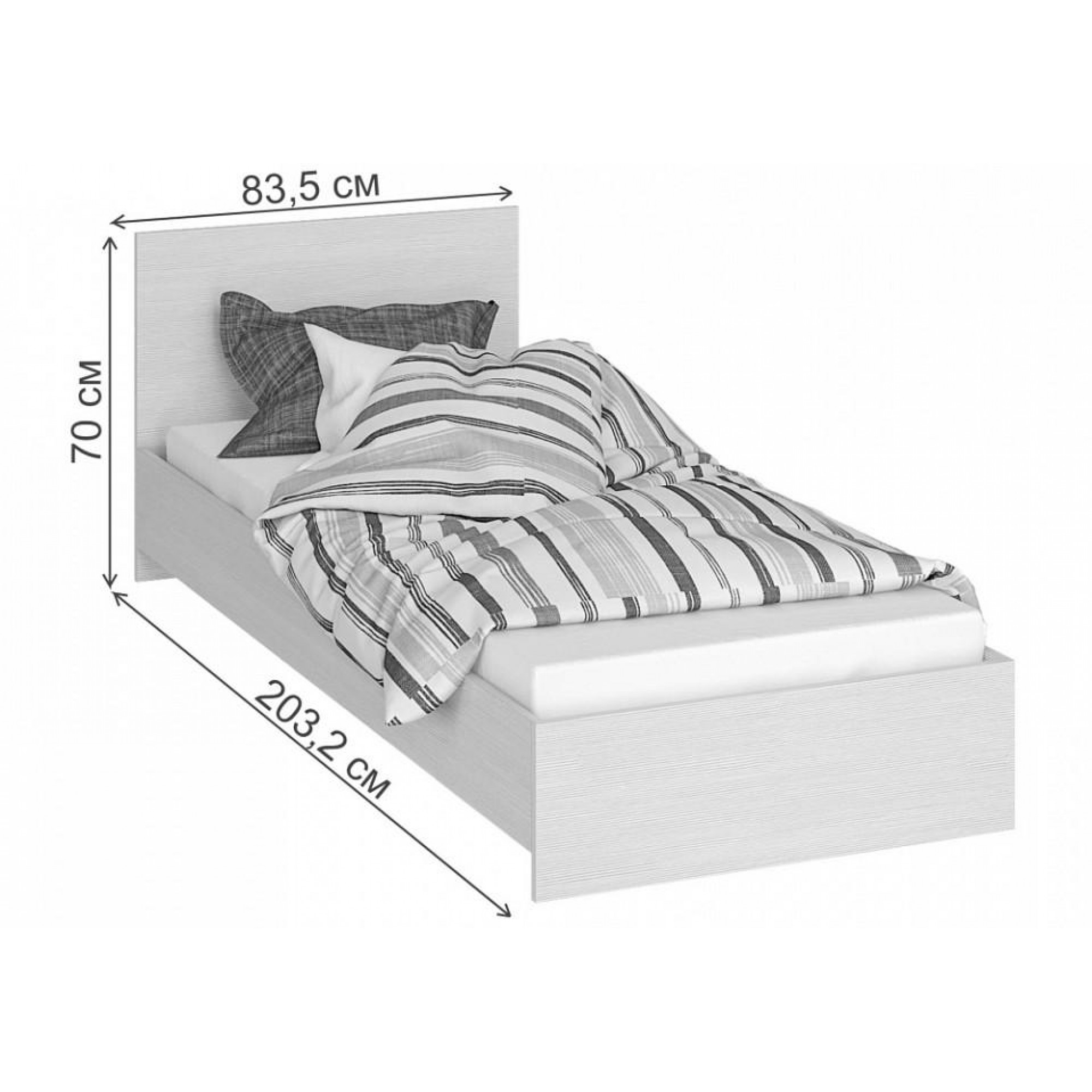 Кровать односпальная Адайн    WO_507390