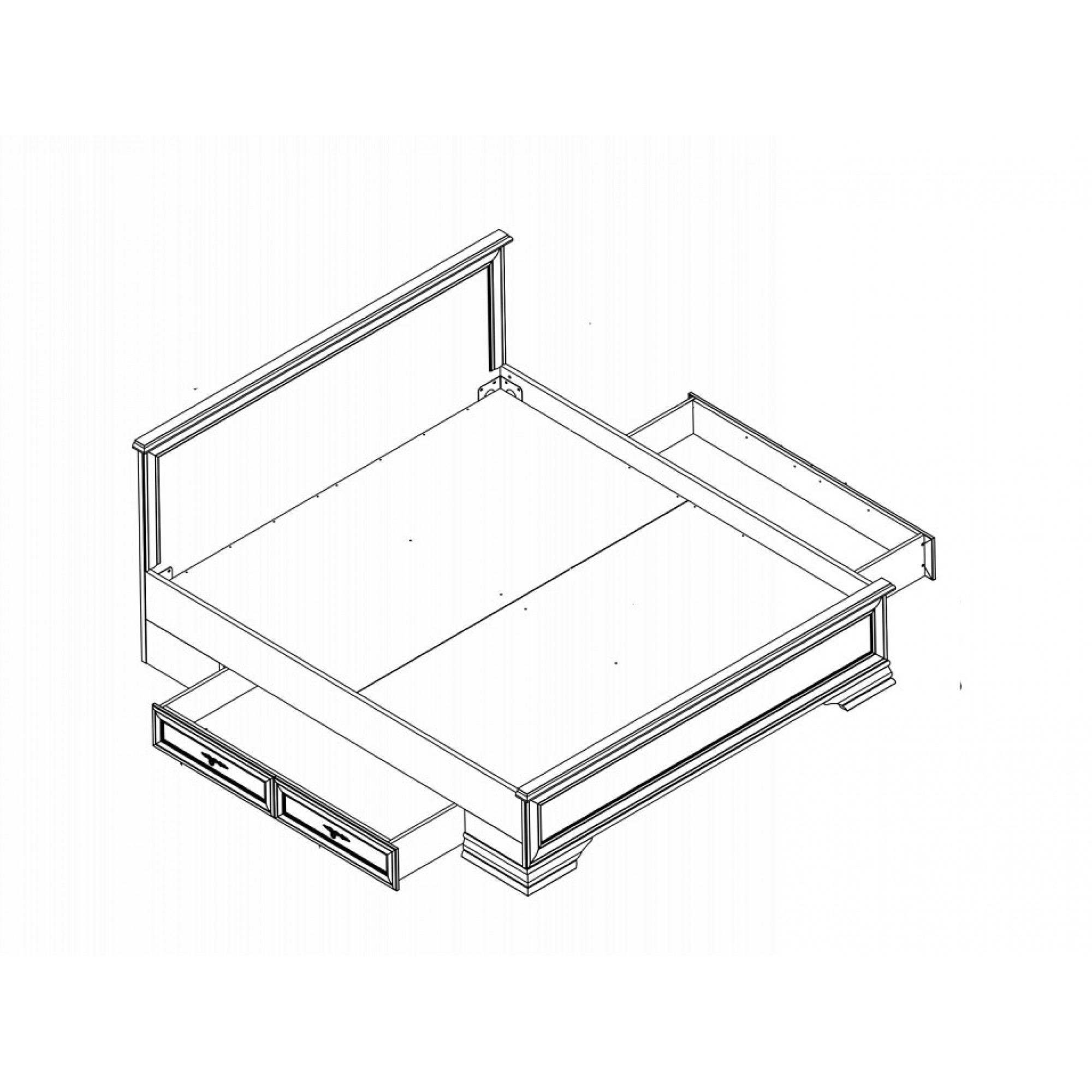 Кровать двуспальная Кентаки LOZ 180x200    BRW_70001696