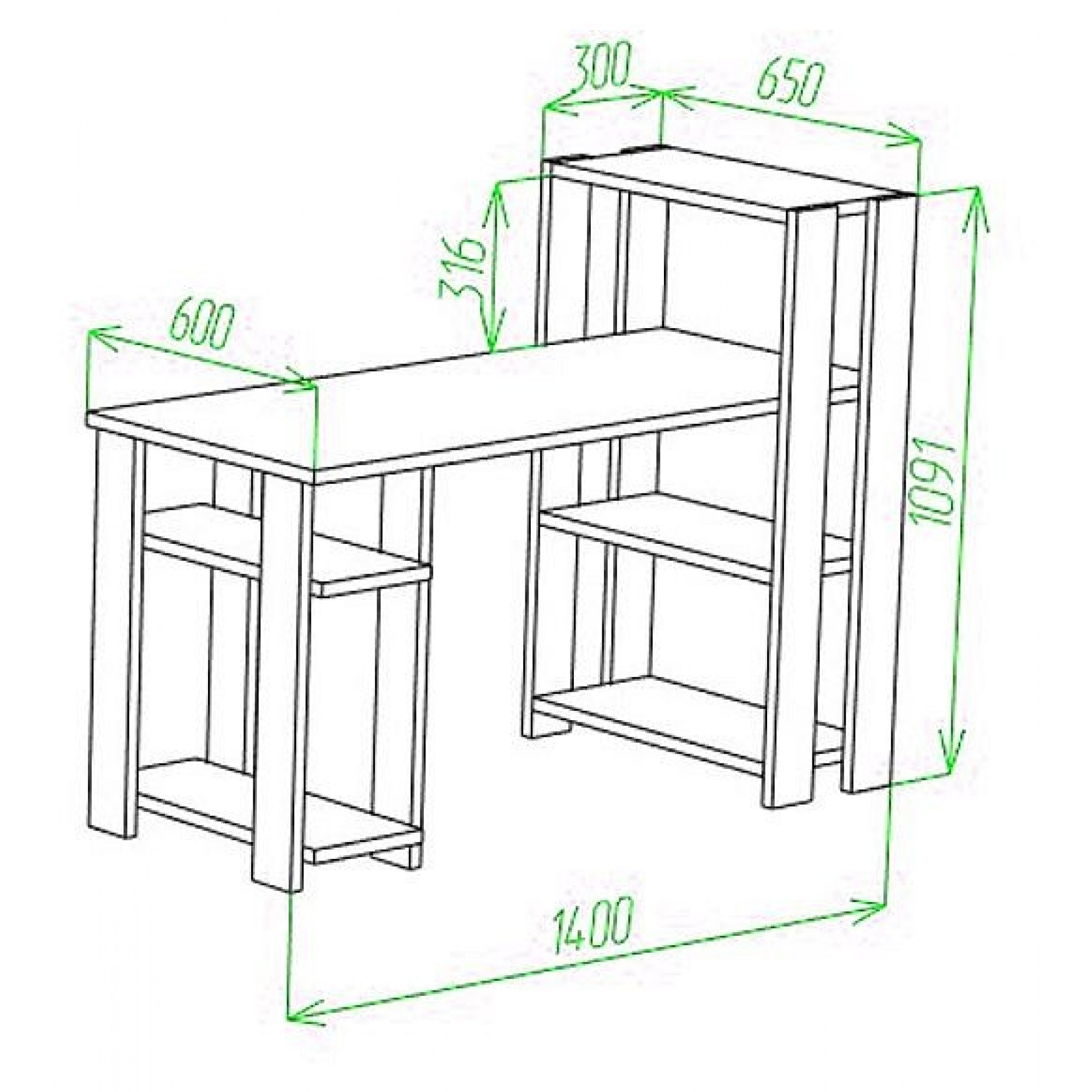 Стол компьютерный Slim СТН-110/140    MER_STN-110-140_KSH_CH